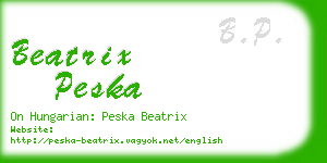 beatrix peska business card